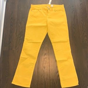 Jcrew matchstick yellow cords sz 31 NWT